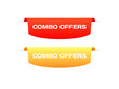 Combo offers icons. Flat, color, combo offers poster, combo offers. Vector icon