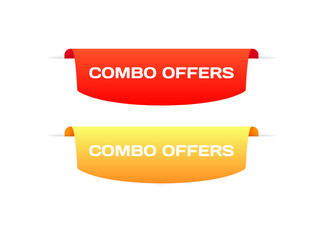 Combo offers icons. Flat, color, combo offers poster, combo offers. Vector icon