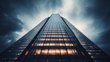 modern skyscrapers bottom view