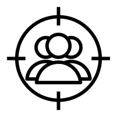 Poster - target audience vector icon