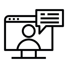 Poster - online consulting vector icon