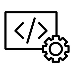 Poster - code optimisation vector icon