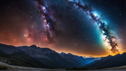 Wall Mural - Vibrant Cosmic Nebulae, Starfields, and Clouds as Space Wallpaper