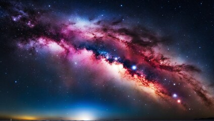 Wall Mural - vibrant cosmic nebulae, starfields, and clouds as space wallpaper