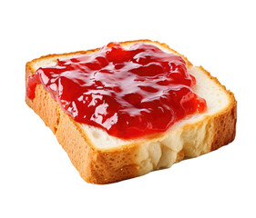 Wall Mural - Slice of Bread with Jelly Isolated on a Transparent Background