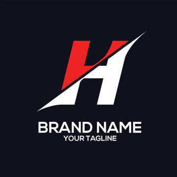 abstract letter H logo design