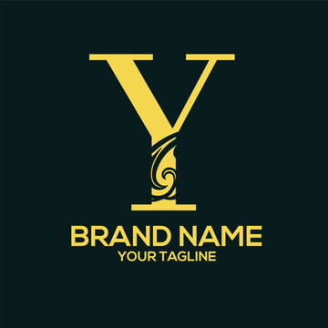 Y Luxury Letter Logo Design Vector