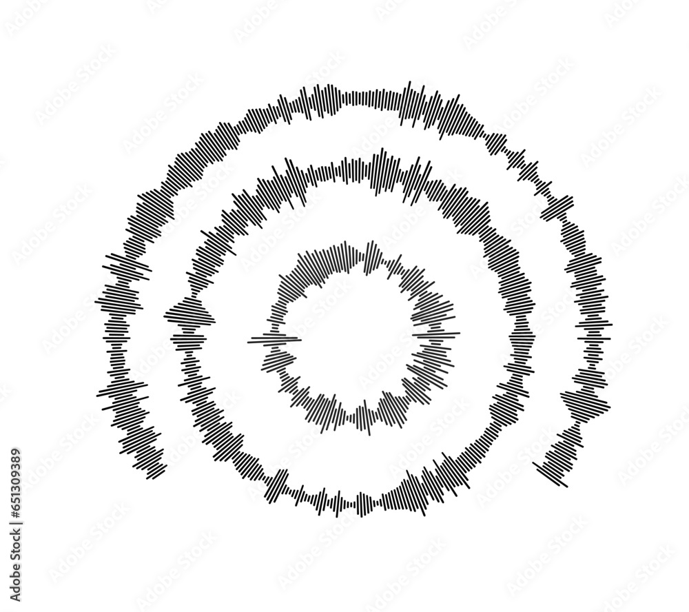 sound waveform pattern for radio podcasts, music player, video editor ...