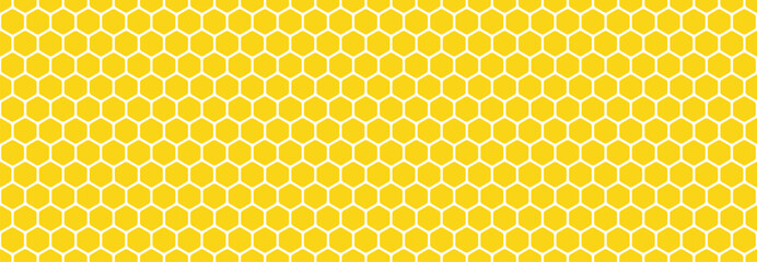 Wall Mural - honeycomb pattern. honey background with hexagon geometry
