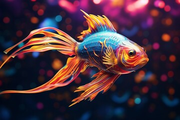 Wall Mural - siamese fighting fish, Generative AI