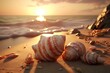 shell on the beach, Generative AI