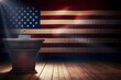 Amerikanisches Podium zur Präsidentschaftswahl