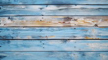 Old Blue Painted Wood Wall Texture. 