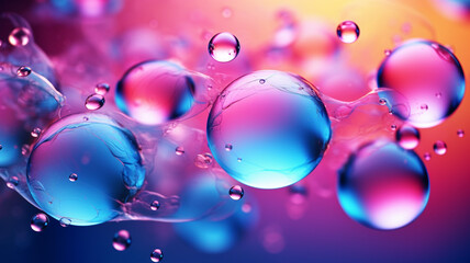 Wall Mural - Multicolored bubbles on a white background