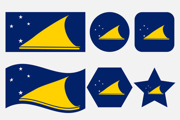 Tokelau flag simple illustration for independence day or election