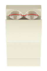 Poster - vertical hand dryer. vertical touchless automatic hand dryer, 3d rendering isolated on transparent b