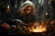 Elder Witch Brewing Halloween Spells