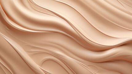 cosmetic smears of creamy texture on a beige background