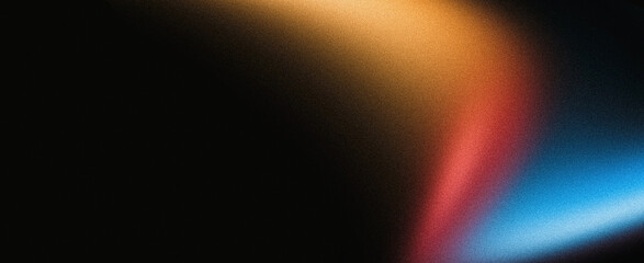 dark grainy abstract gradient wave background yellow blue red black banner header cover design copy 