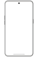 Wall Mural - Realistic model smartphone with transparent screen. Mobile phone in front. Graphic illustration	