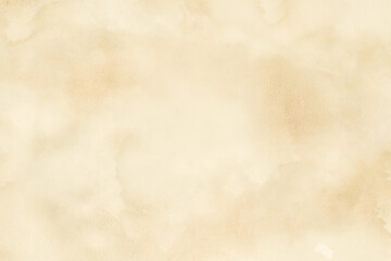 Wall Mural - Abstract beige painted watercolor paper background texture, digital painted for template