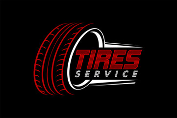 tires shop, store and service logo icon company business