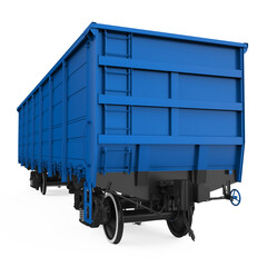 Wall Mural - Blue Boxcar Isolated