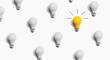 © Tierney - One out unique idea light bulb concept - Flat lay