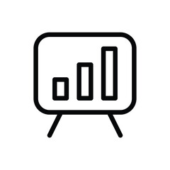 Sticker - Whiteboard presentation statistics vector icon