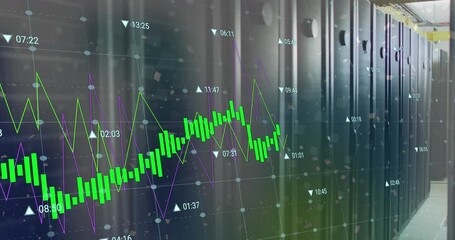 Poster - Animation of graphs with changing numbers over data server room