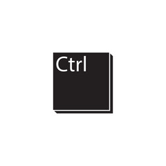 Canvas Print - ctrl key icon vector