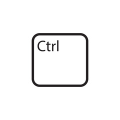 Poster - ctrl key icon vector