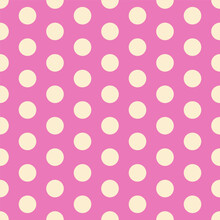 Cute Pink Fashion Seamless Pattern. Classic Peas On A Pink Background. Vector Illustration.