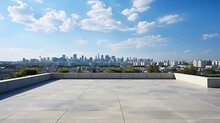 Panoramic Picture Of The City From The Building's Roof, Showing Just The Empty Floors..
