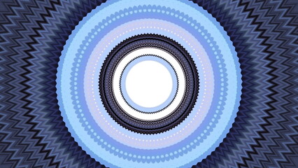 Poster - Pulsating colorful circles in musical rhythm. Motion. Colored circles move and pulsate in center of background. Background animation with pulsating circles for musical beat