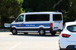 Samochód policja Chorwacja w czasie patrolu w split.  