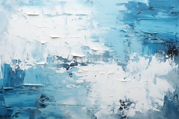 Aufkleber - Abstract art blue background. Colorful and bright texture. Contemporary art. An oil painting on a canvas Fragments of art. Paint spots. Paint strokes. Modern art, used for wall decorat : Generative AI