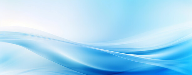 illustration with abstract blue wave. Generative Ai