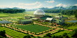 diversified farm with a mix of crops, livestock, and agroforestry, showcasing the principles of diversified and sustainable farming. Generative AI