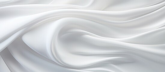 Canvas Print - White fabric texture background with soft waves