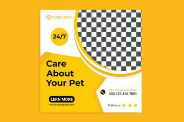 pet social media post, web banner design