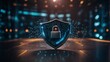 Cyber ​​security and data protection, internet network security, protect business and financial transaction data from cyber attack, user private data security encryption	