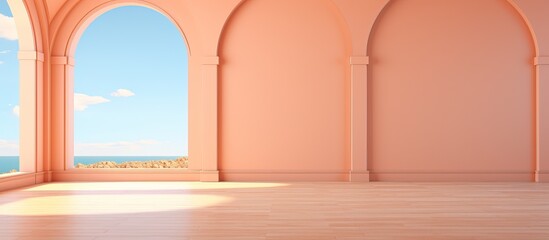 Canvas Print - illustration of a vacant room with a window