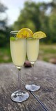 Fototapeta Tulipany - Two delicious lemoncello cocktails