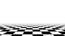 Retro Animated Background With Black And White Checkered Floor, Vaporwave Aesthetics. Chess Board Style Loop. Surreal Vaporwave With A Checkerboard Floor. Vintage Style Retro Black And White Backdrop