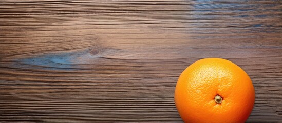 Poster - Juicy orange fruit photographed on dark wooden board isolated pastel background Copy space