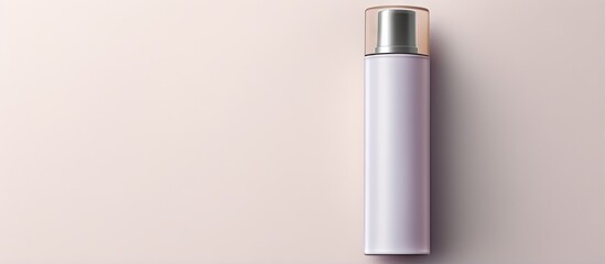 Poster - Mini perfume body spray template isolated on a isolated pastel background Copy space