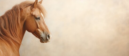 Poster - in depth equine isolated pastel background copy space