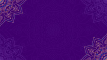 Luxurious Rich Violet Lotus Line Mandala Simple Blank Vector Background