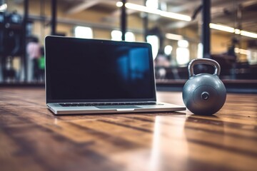 In a weight training gym, a computer controls business progression and training.
